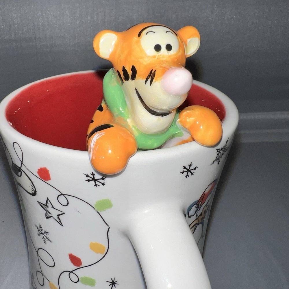 Disney Tigger 3D Christmas Mug Red Interior Holiday Zrike Brands Winnie The Pooh